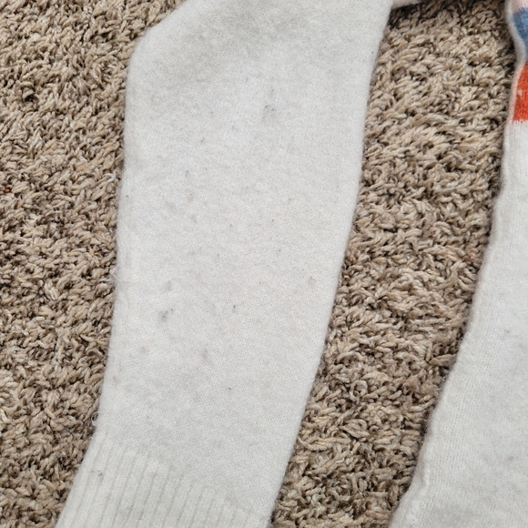 Madewell Sweater Ivory Rainbow Striped Stripe Wool Crew Neck Size Small - Picture 3 of 7